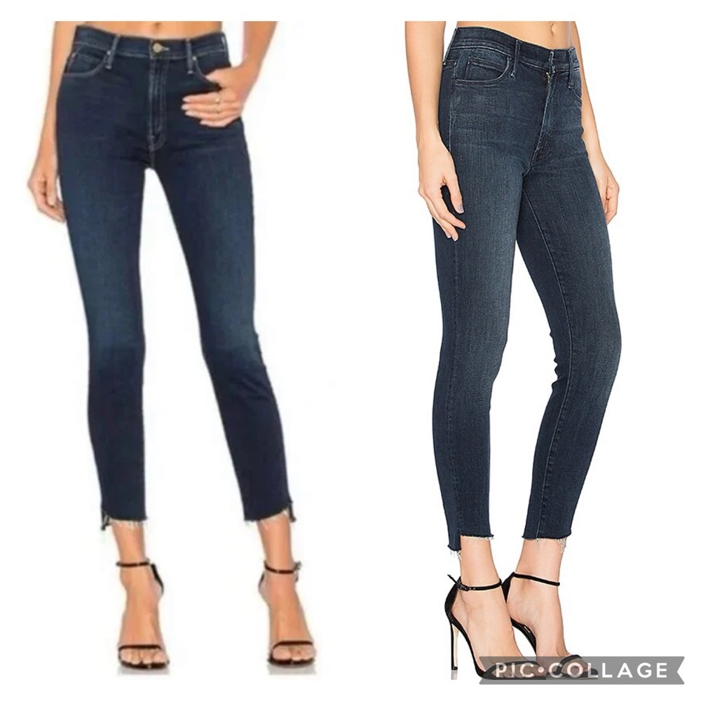 EUC Mother The Stunner Zip Fly Ankle Step Fray Jeans in A Trip Down Memory Lane